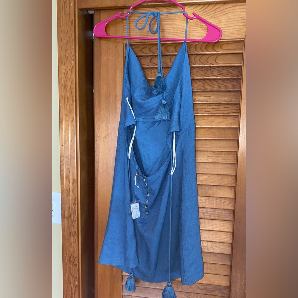 Blue free people dress